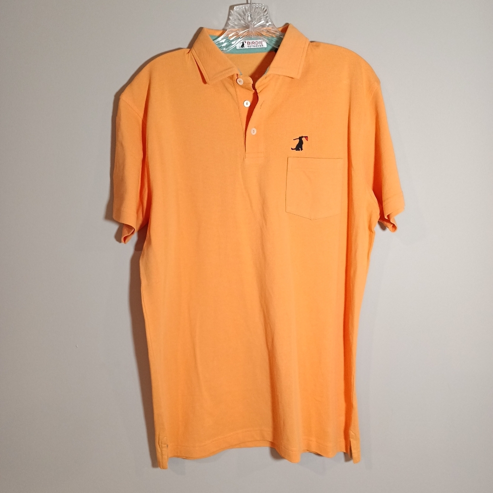 Birdie Retriever Cotton Golf Polo in Orange Men's Size M